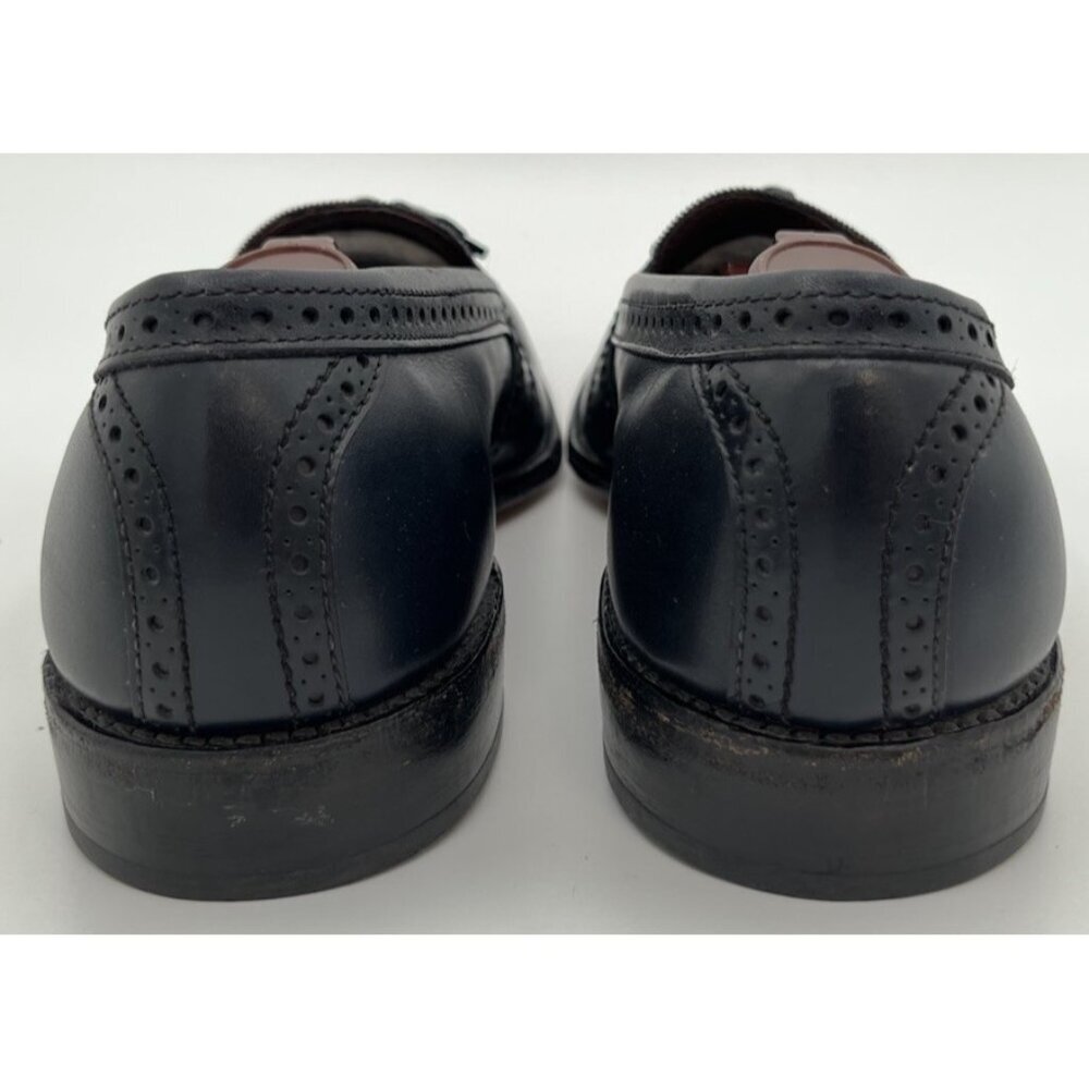 Allen Edmonds Harvard Loafers Brogue Tassel Dark Navy Blue Shoes Mens Size 7 C - Picture 8 of 12